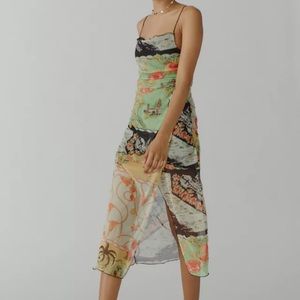 NEVER WORN - Urban Outfitters Wild Side Mesh Slip Dress